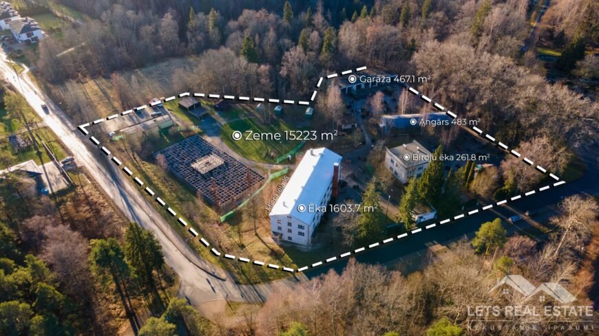 2815 m² ēkas, 15223 m² zeme, Miera 15, Sigulda